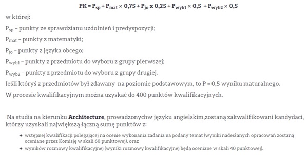 zasady rekrutacji PW